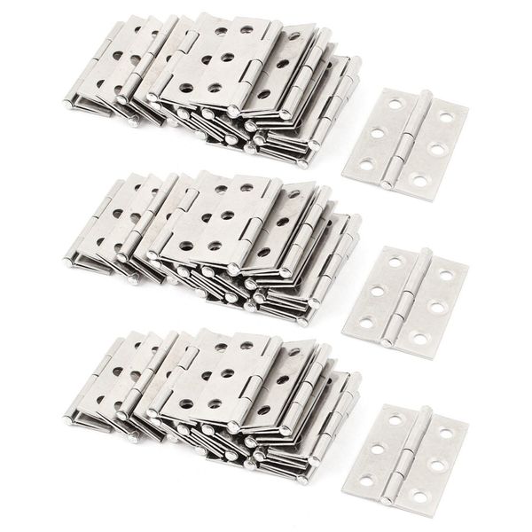 60 Pcs Stainless Steel Wardrobe Cabinet Door Folded Door Hinge