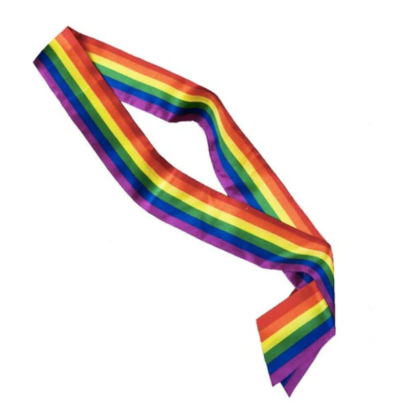 Rainbow Sash for Pride, LGBTIQA+ Festivals &amp; Parties - Vibrant Accessory
