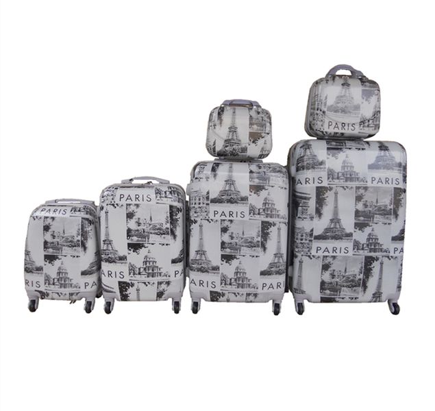 Luxury PC Travel Luggage 6 Piece - Pink