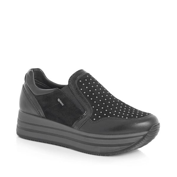 Gx &amp; Co Ladies Flatform Slip On - Black 52155