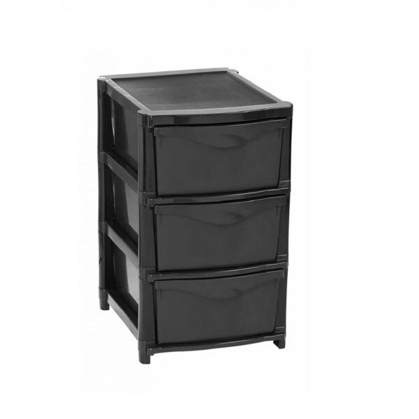 Contour Black Polypropylene Unassembled Drawer Unit