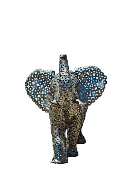 Indlovu - Elephant Metal Sculpture