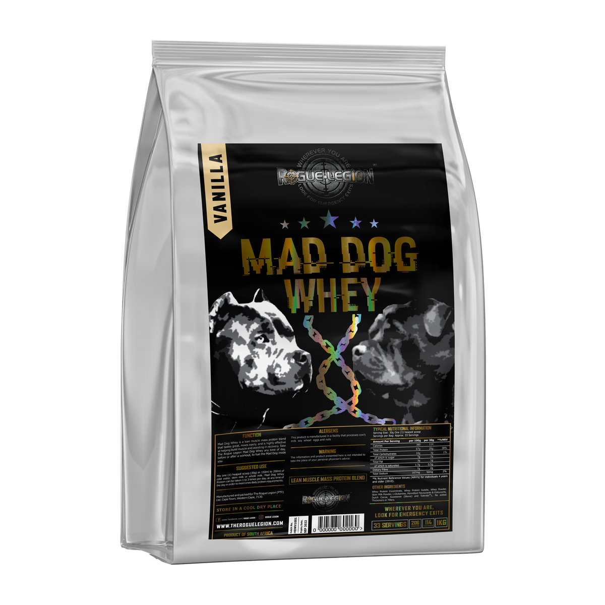 The Rogue Legion Mad Dog Whey Protein 1kg Vanilla Shop Today. Get