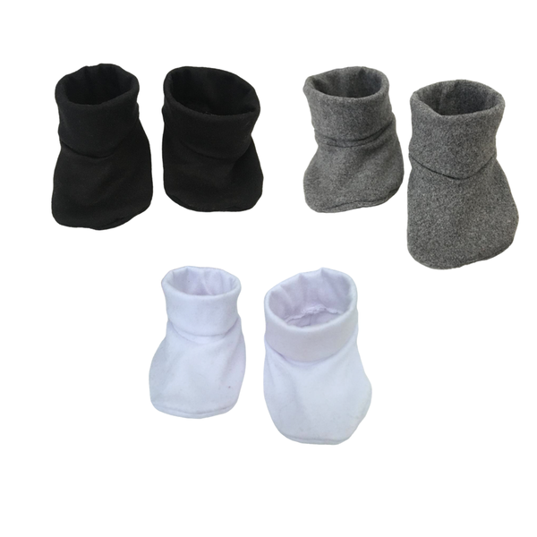 Baby Sleeping Socks Winter - Dty - 3 Pack - Black, Grey &amp; White