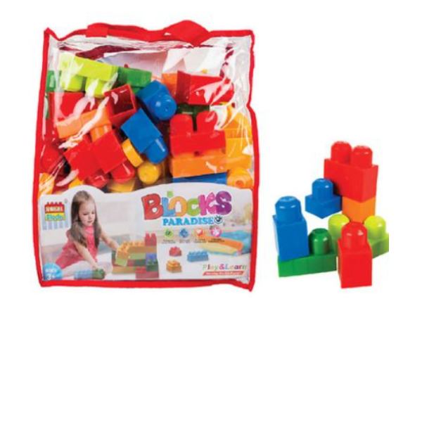 90 Piece Building Block Set With Plastic Bag