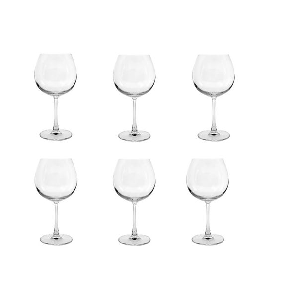 6 Piece 680ml Crystal Clear Bar Retro Gin Glasses