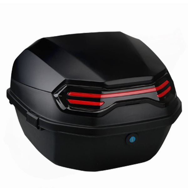 44L Motorcycle Top Box Scooter Top Case Tail Trunk Luggage Box Universal