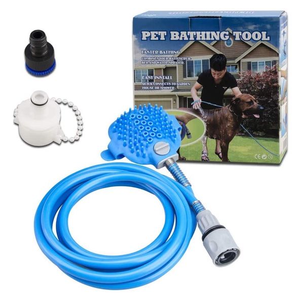 Pet Shower Head, Bathing Massage Brush Shower Head Grooming Tool for Dogs