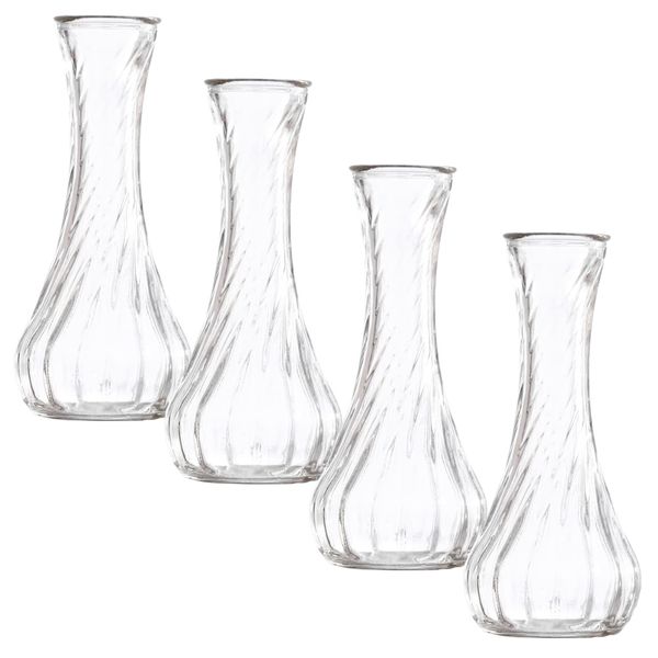 Decor Transparent Floral Arrangement Vases Set of 4 - (15cm)