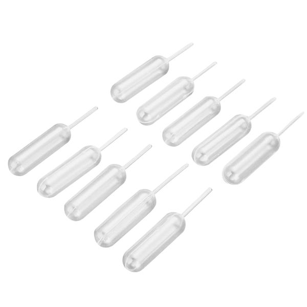 50-Pack Mini Clear Plastic Cupcake Pipettes - Transparent