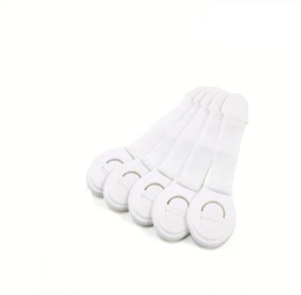 5 Pieces Baby Safety Cabinet and Drawer Locks -Adhesive Strap Latches