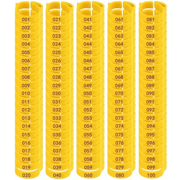 100Pcs Chicken Leg Bands Adjustable Number Snap on Poultry Leg Bands