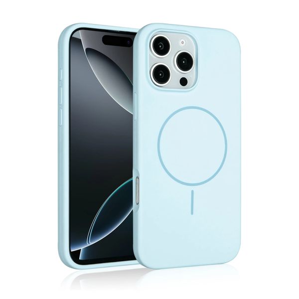 Silicone Magnetic Silicone Phone Case Compatiable With Iphones - Sky Blue