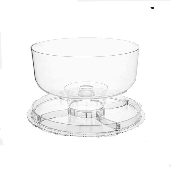 6 in 1 Glass Cake Stand with Lid Multifunction Dessert Display Plate
