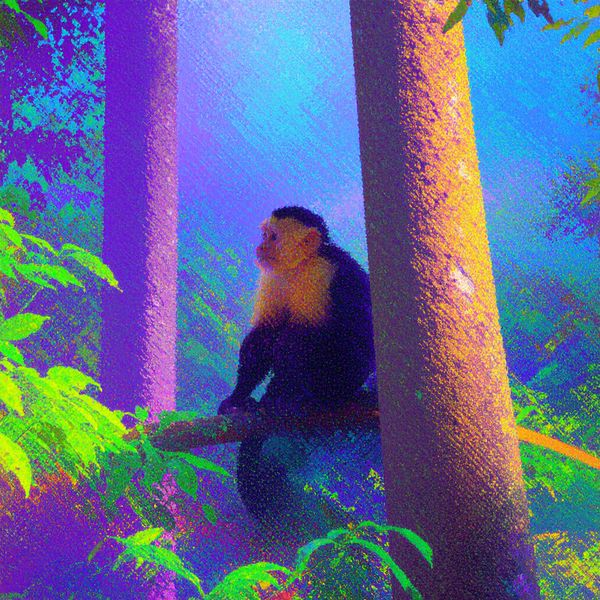 Canvas wallart Wall decor Modern art Pop art Minimalist art capuchin monkey