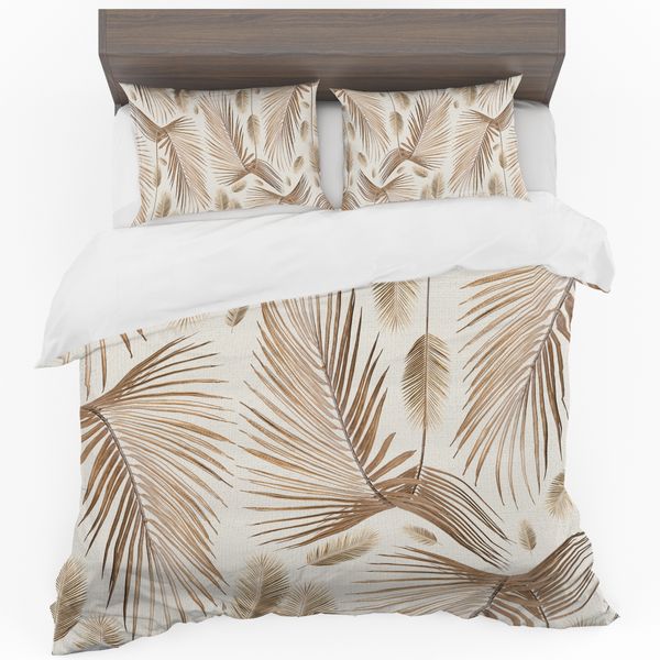 Brown Leaves Duvet Cover Set