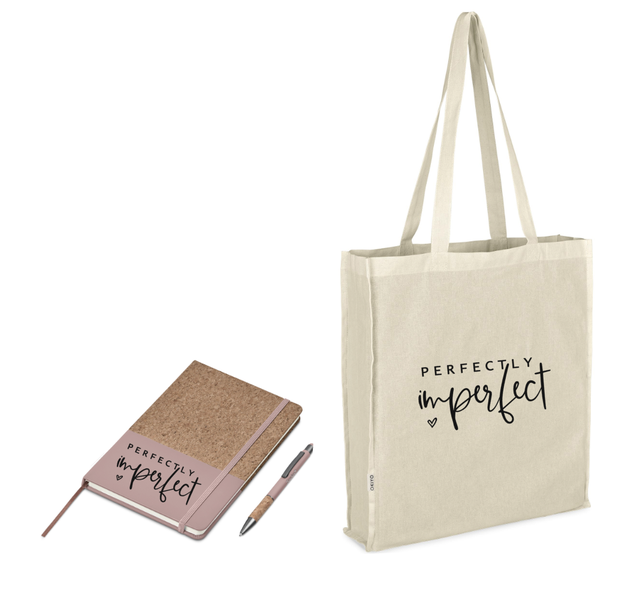 Perfectly imperfect Notebook/bag set 3pc