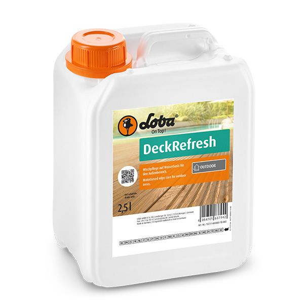 Loba Deck Refresh - water based wipe care for outdoor areas and decking.