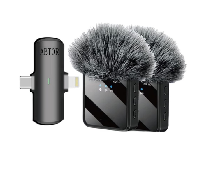 ABTORProfessional Wireless Lapel Microphone, 2.4GHz Wireless, Plug-and-Play