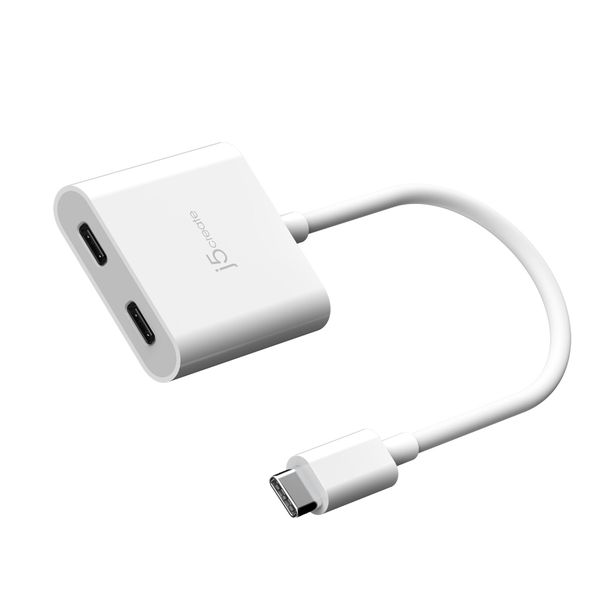 J5create JCA164 USB-C to Dual USB-C with Video or Power Delivery