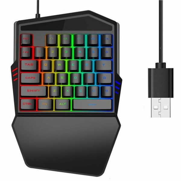 35 RGB Single Hand Gaming Keyboard Q-JP60