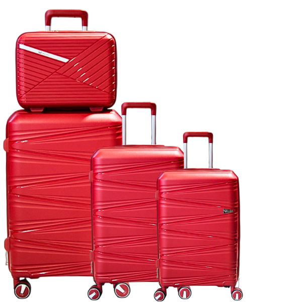 Mooistar Travel Luggage Bag Set 4 Pieces Red