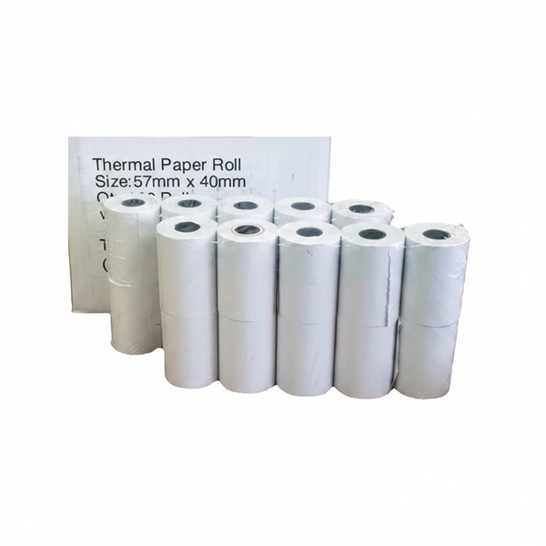Postron Thermal Credit Card Paper Rolls 57mm x 40mm - 100 Rolls