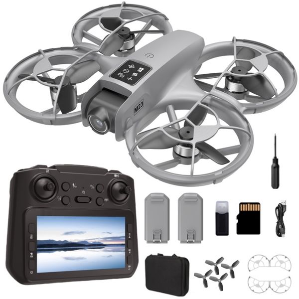 AeroChip M23 Mini Drone - 4K Dual Camera, 4.5'' Screen Remote