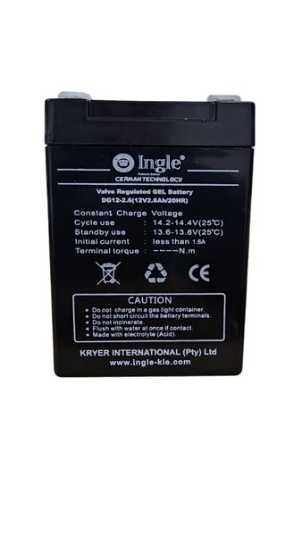 Ingle 12v 2.6Ah GEL Rechargeable Battery