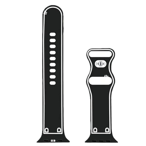Premium 3D Printed Silicone Watch Band Compatible with Apple- 42/44/45/49mm