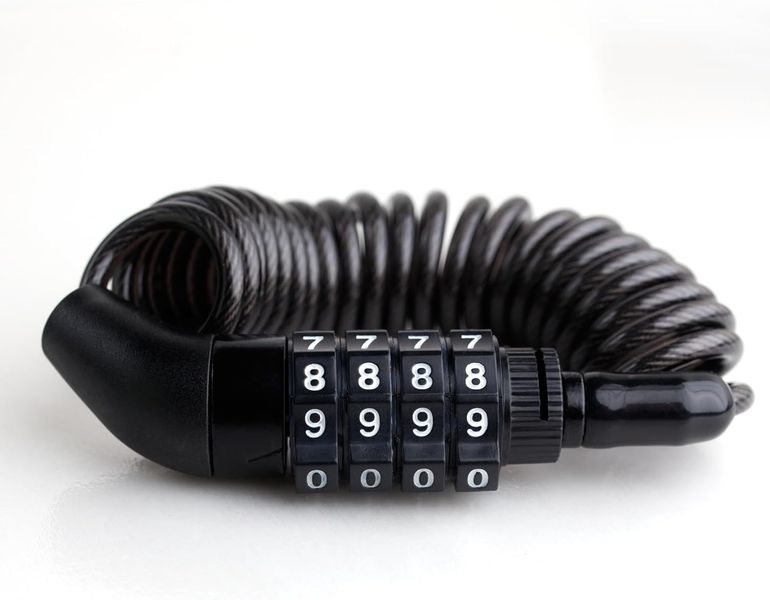 Retractable Combination Cable Lock With Code