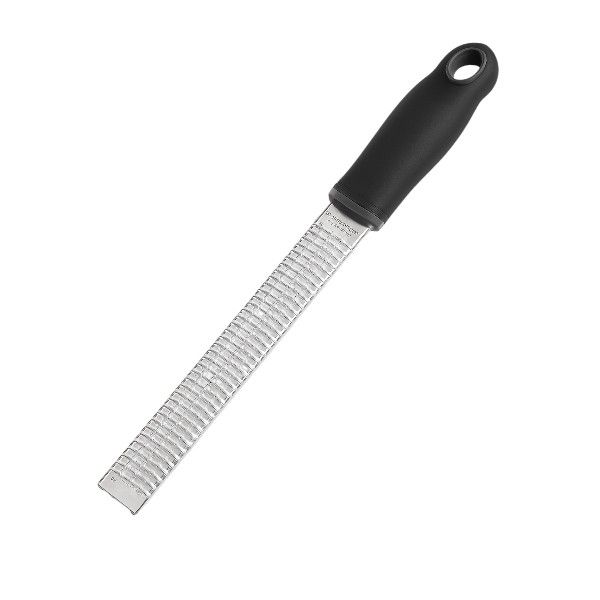 Premium Stainless Steel Fine Grater With Ergonomic Non Slip Handle - Black