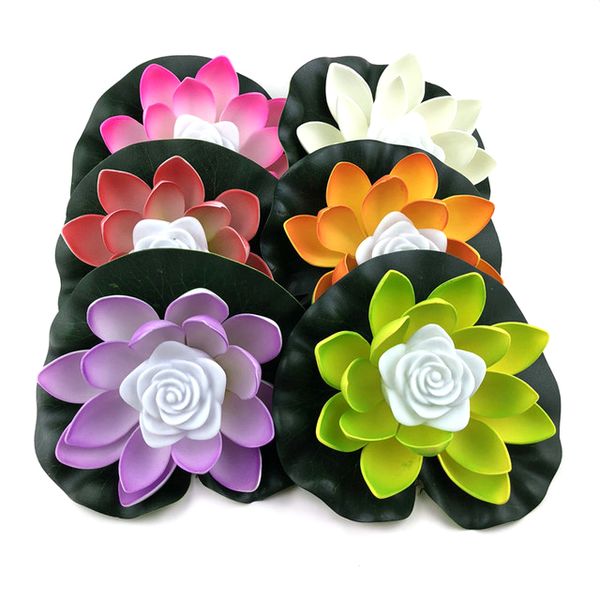 Garden Light LED Lotus Waterproof Pond Flowers 6 Set