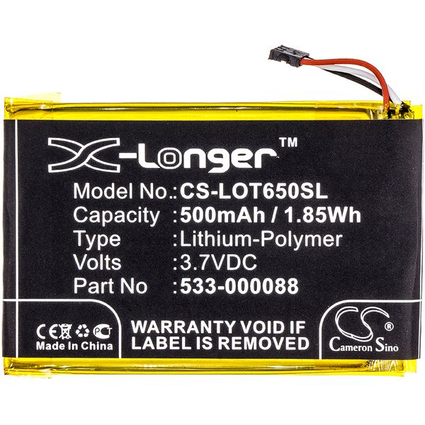 CS Remote Control Battery 500mAh - LOT650SL Logitech Touchpad T650