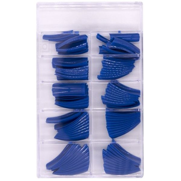 Blue Nail Tips - 100 Pieces