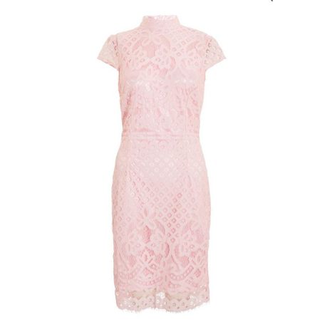 quiz lace high neck dress