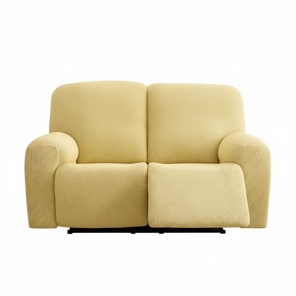 2 Seater Stretch Recliner Sofa Cover - Jacquard Fabric Furniture Protector