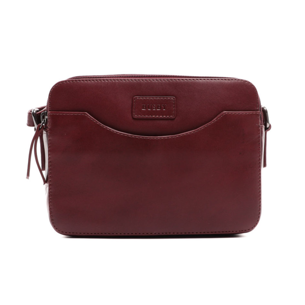 Busby Jackie Leather Double Zip Crossbody Bag