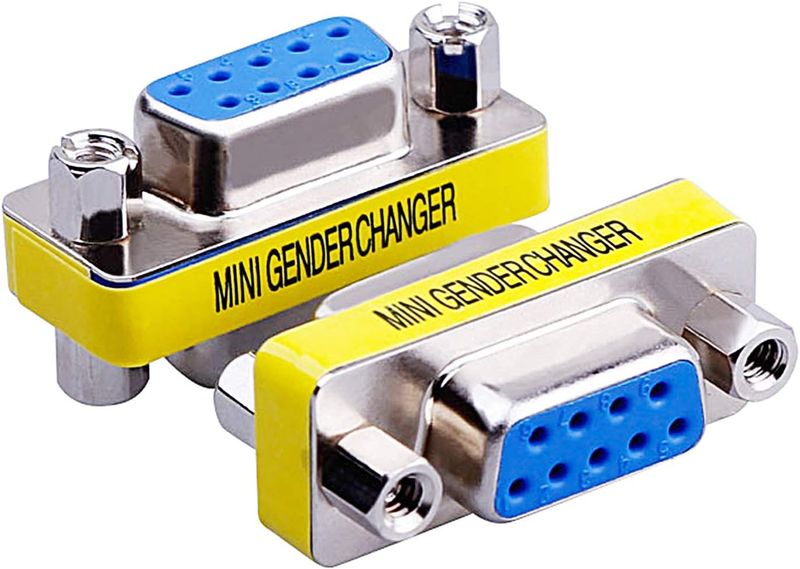 PTech DB9 Female To DB9 Female VGA Serial Gender Changer Adapter