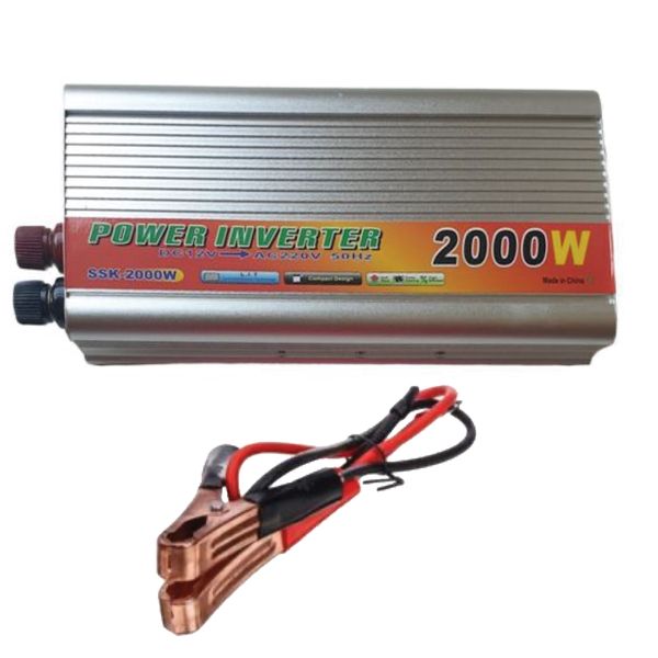 Power Inverter 2000W - 12v DC to 220v AC - Assorted colors