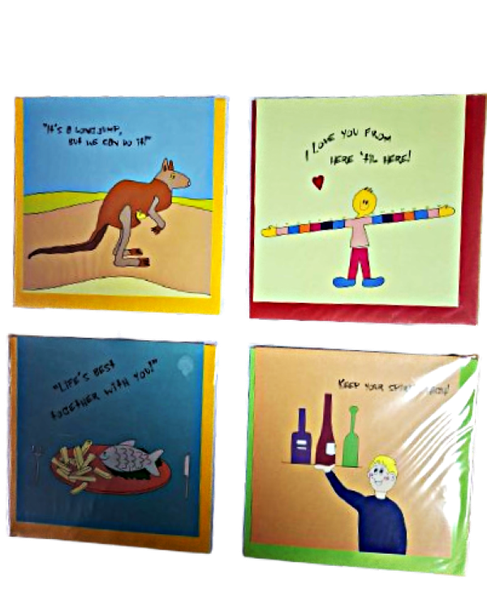 Original Gift Cards With Envelope - 4 Different Cards Per Pack