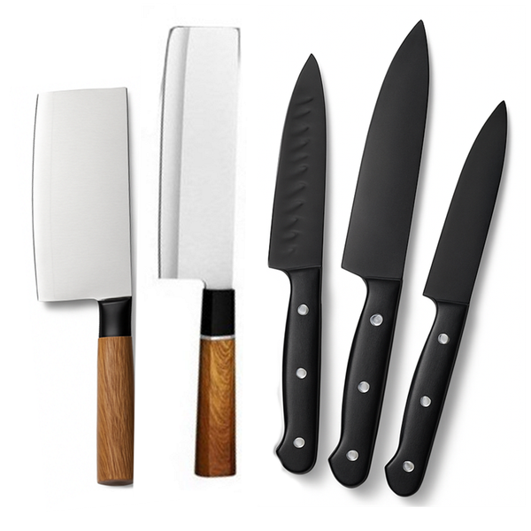 5 Set Stainless Steel Japanese Kitchen Knife Set Chef's Knife with Covers