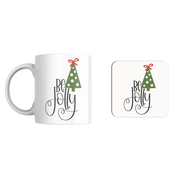 Be Jolly Mug and Coaster