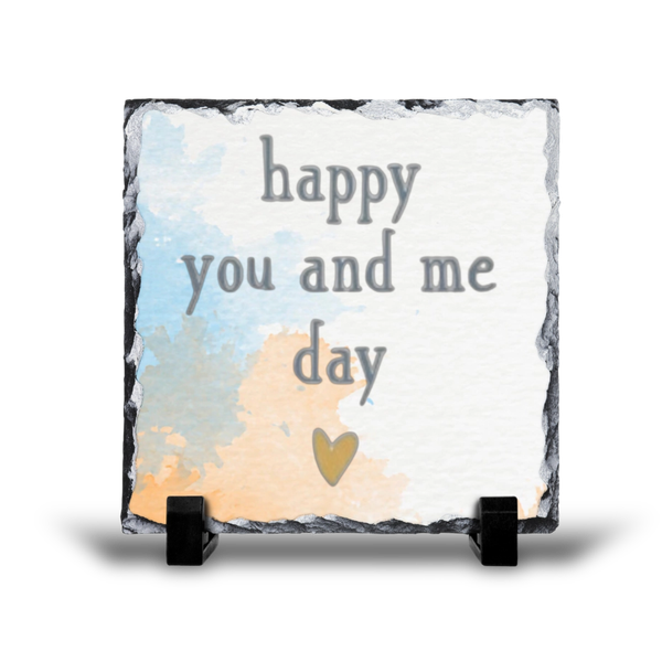 Happy You And Me Anniversary Gift Rock Slate