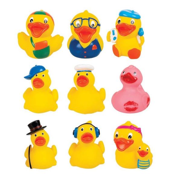 Baby Vinyl Themed Duck Assorted (Pack of 9)
