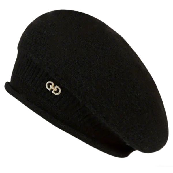 Women's Autumn Winter Fasionable Painter Hat Elegant Berets Solid Color Hat