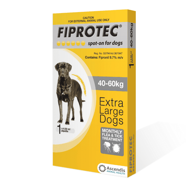 Fiprotec Dog 40-60kg 10's XL Yellow Box