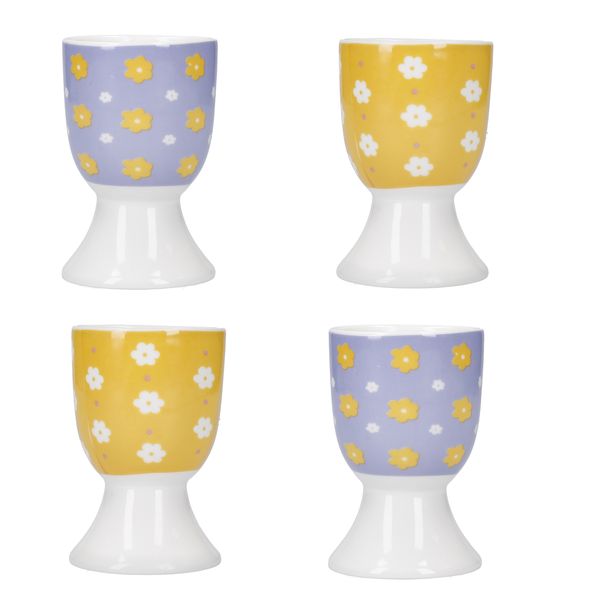 Kitchen Craft Soleada Floral Egg Cups - Set of 4