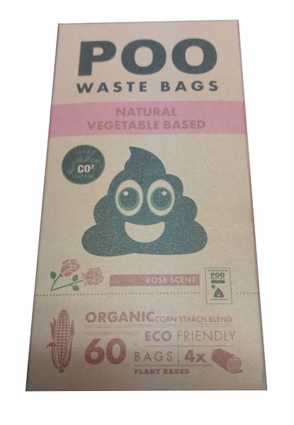 M-Pets Eco-Friendly Dog Waste Bags - Rose Scented - 60 bags