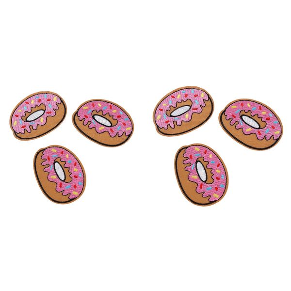 6 Piece Doughnut Iron On Patches